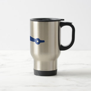 Racing car illustration printed on t-shirts travel mug