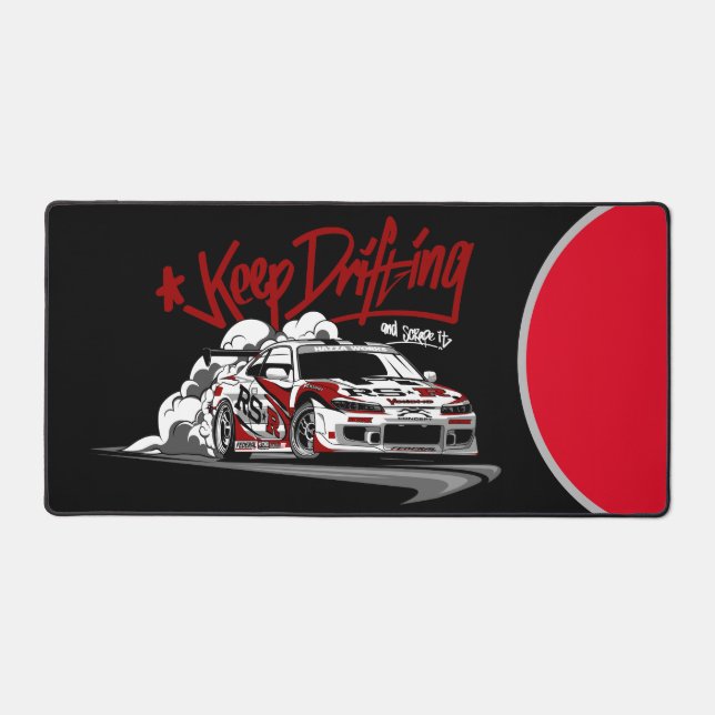RACING CAR KEEP DRIFTING AND SCRAPE IT! DESK MAT (Front)
