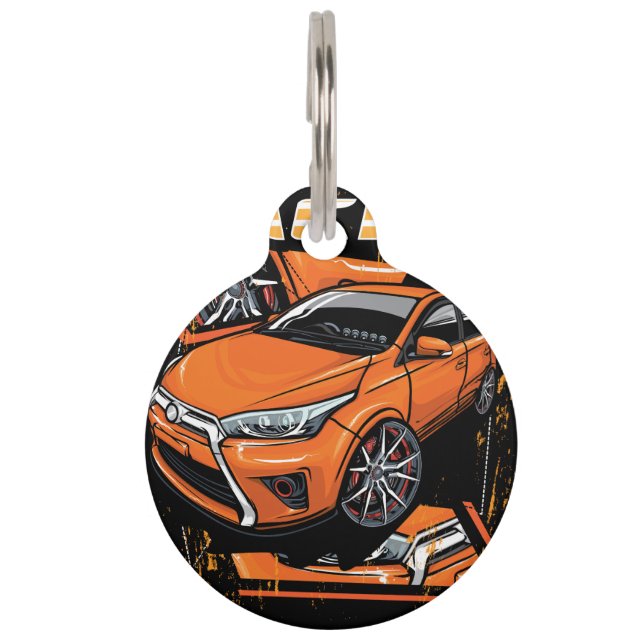 Racing Car _ Motor (101) Pet Tag (Front)