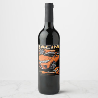 Racing Car _ Motor (101) Wine Label