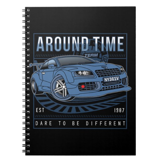 Racing Car _ Motor 13 Notebook (Front)