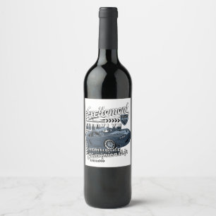 Racing Car _ Motor  Wine Label