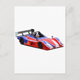 racing car postcard