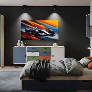 Racing Car Speedy for Motorsport Canvas Print