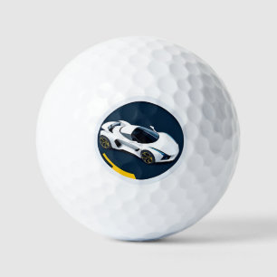 Racing Car with Dynamic Design Golf Balls