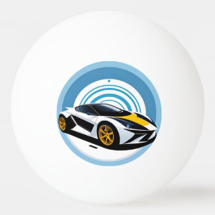 Racing Car with Dynamic Design Ping Pong Ball