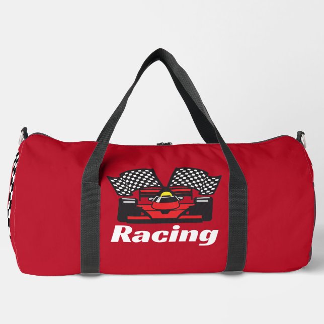 Racing Cars Design Duffel Bag (Front)
