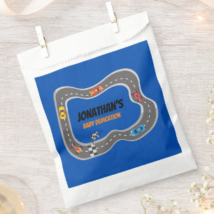Racing Cars Racetrack Baby Boy Dedication Favour Bags