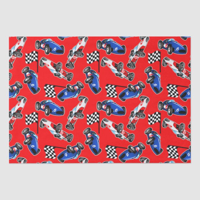 Racing Cars  Tissue Paper (Front)