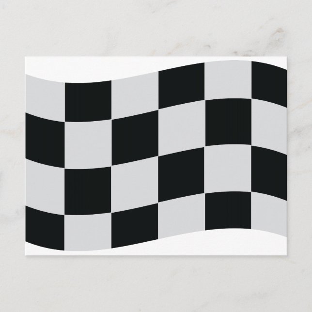 racing chequered flag postcard (Front)