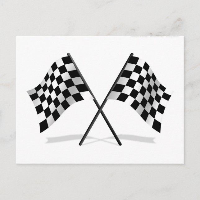 Racing Chequered Flags Postcard (Front)
