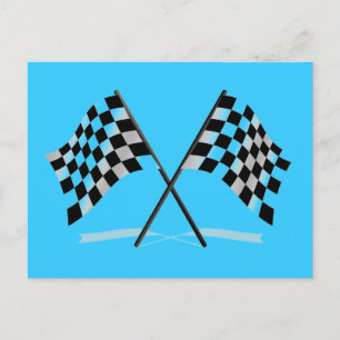 Racing Chequered Flags Postcard