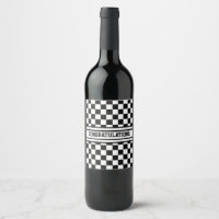 Racing Chequered Winners Flag Black and White