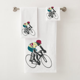 Racing Cyclist #1 Bath Towel Set
