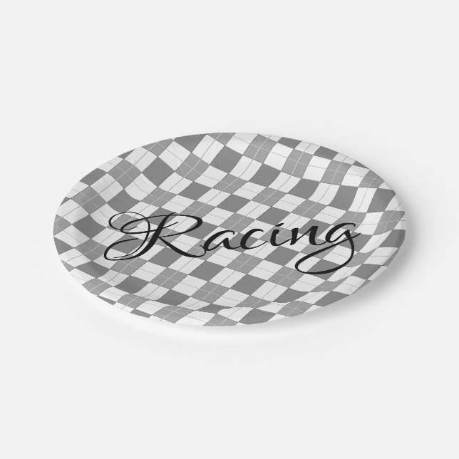 Racing Design Paper Plate (Angled)