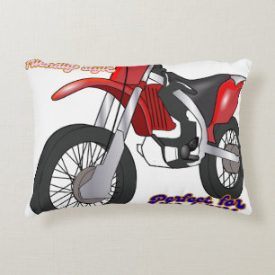 Racing Dirt Bike Art Decorative Cushion