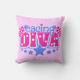 Racing Diva Throw Pillow