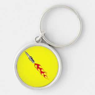 Racing fire key ring