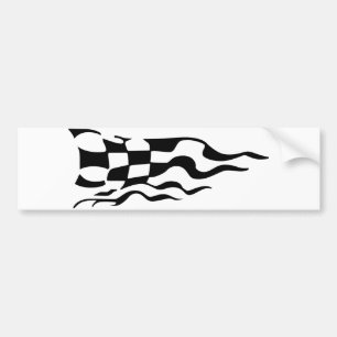 Racing Flag Bumper Sticker