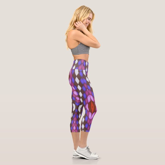 racing flag  capri leggings (Right)