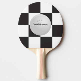 Racing Flag, Custom Table Tennis, Checkered Sports Ping Pong Paddle