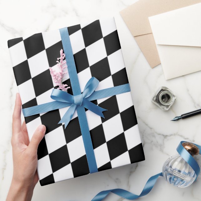 Racing Flag Pattern Wrapping Paper (Gifting)