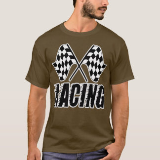 Racing Flag Race Chequered Chequred Chequered Flag T-Shirt