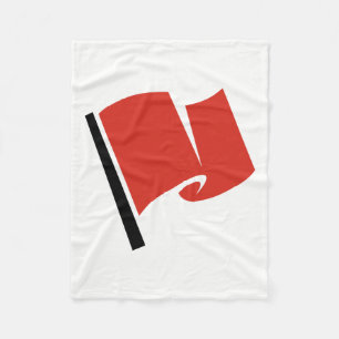 Racing Flag Red Fleece Blanket