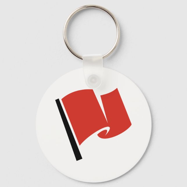 Racing Flag Red Key Ring (Front)