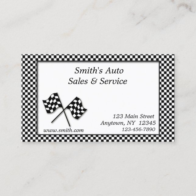 Racing Flags Business Card (Front)