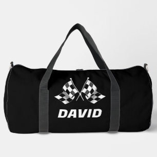 Racing Flags with Name Duffle Bag