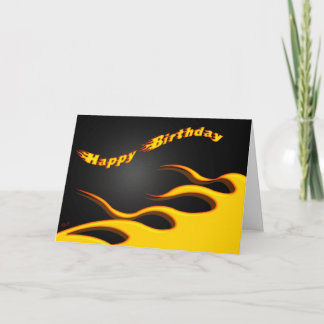 Racing Flames: Happy Birthday Card