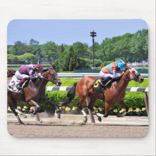 Racing from Beautiful Belmont Park Mouse Pad
