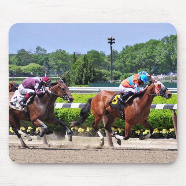 Racing from Beautiful Belmont Park Mouse Pad (Front)
