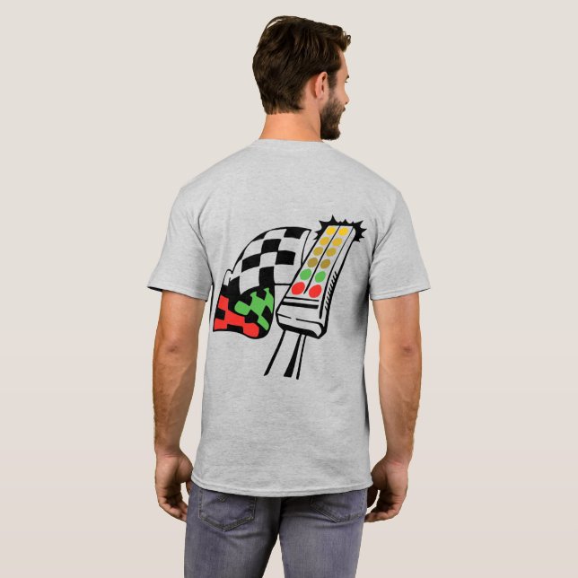 Racing "GO GO GO" flags  T-Shirt (Back Full)