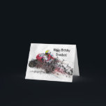 RACING GRANDSON BIRTHDAY CARD<br><div class="desc">Perfect for the speed demon grandson.</div>
