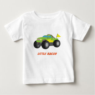 Racing Green Monster Truck for Baby Boys T-Shirt
