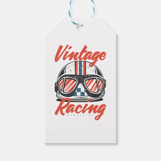 Racing Helmet Gift Tags (Front)