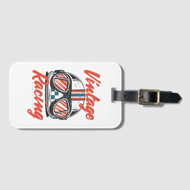 Racing Helmet Luggage Tag (Front Horizontal)