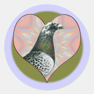 Racing Homer:  Heart Classic Round Sticker