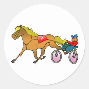 Racing Horse And Buggy Stickers
