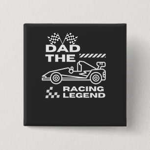 Racing Legend Dad Fathers Day 15 Cm Square Badge