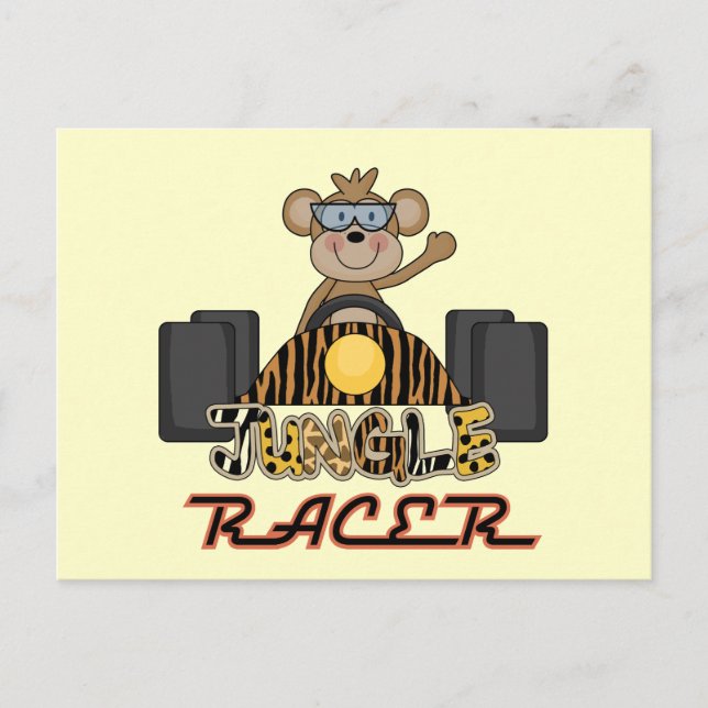 Racing Monkey Tshirts and Gifts Postcard (Front)