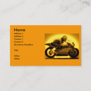 Racing Motorcycle Business Card