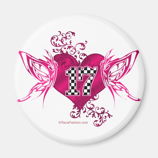 racing number 17 magnet (Front)