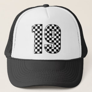 racing number 19 trucker hat