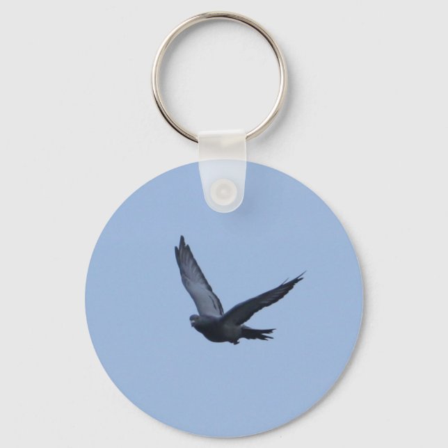 Racing Pigeon Coming Home Keychain (Front)