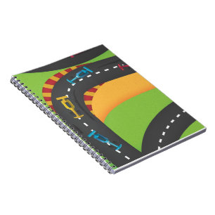 racing racing+cars grand+prix cars transport race+ spiral notebook