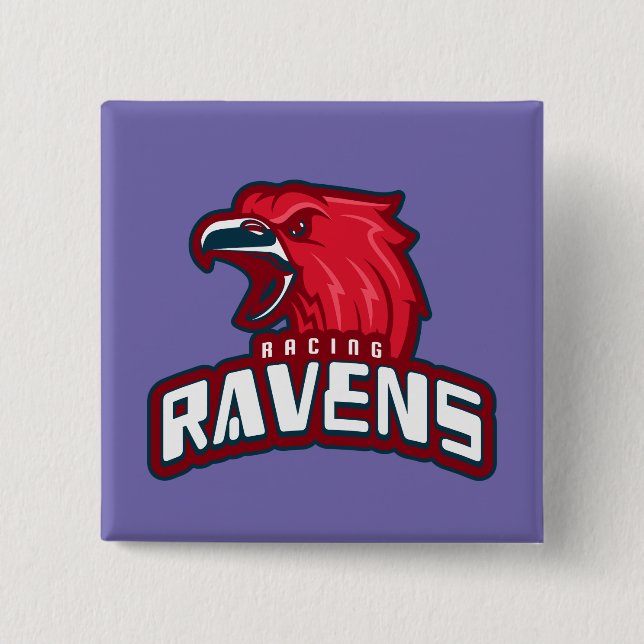Racing Ravens 15 Cm Square Badge (Front)
