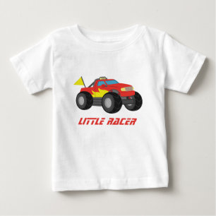 Racing Red Monster Truck, for Baby Boys T-Shirt
